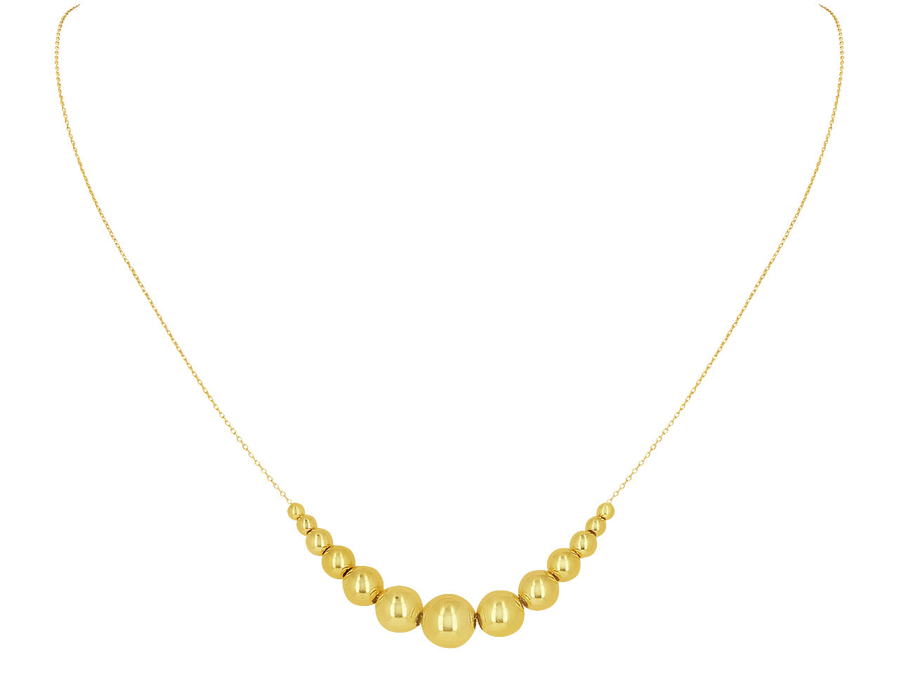 Collier Or 13 boules dégradées