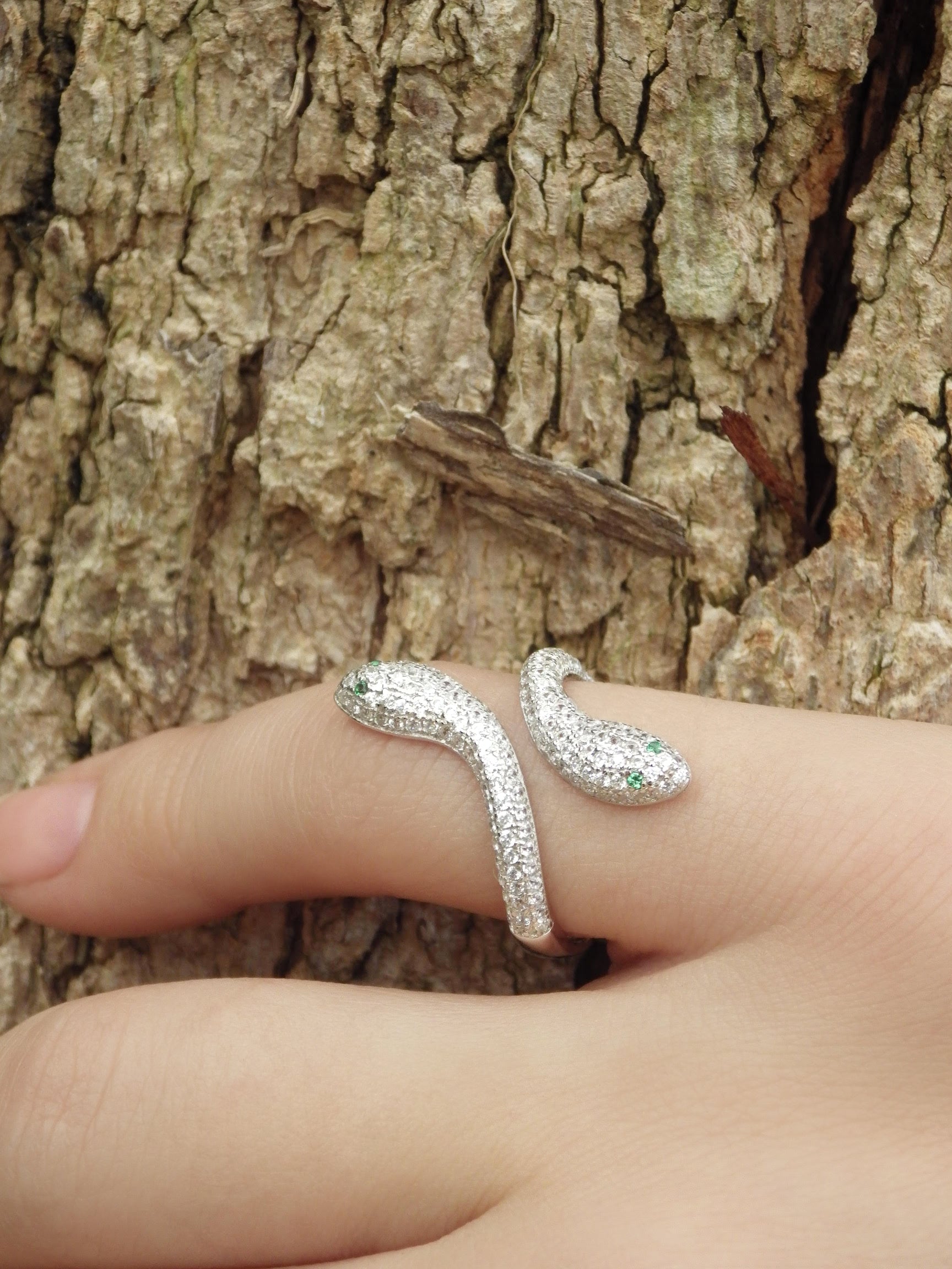 Bague en argent serpent hot sale